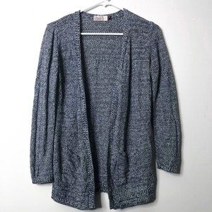 SO Authentic American Heritage Women's M Open Cardigan Sweater, Gray/Grey